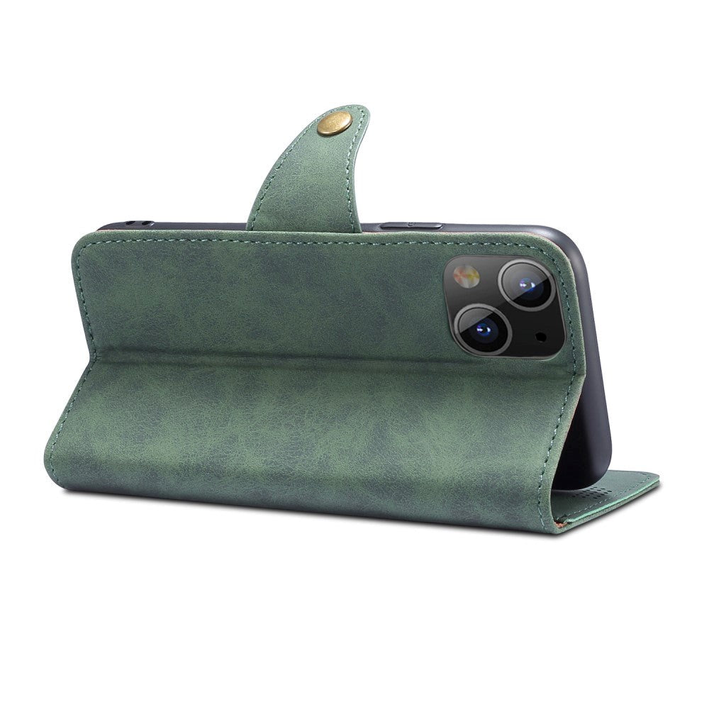 iPhone 13 Kunstlæder Cover m. Pung  - Grøn
