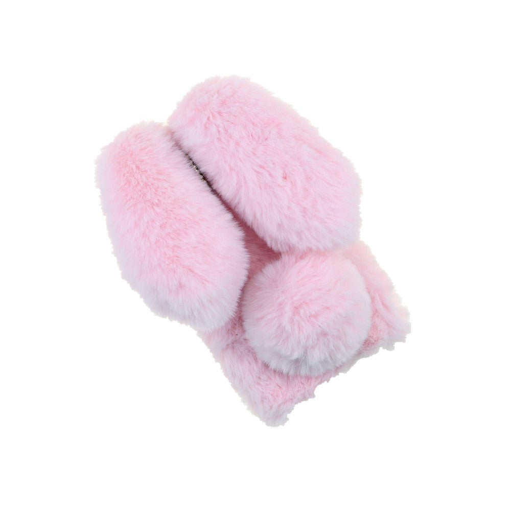iPhone 13 Kanin Pels Cover - Pink