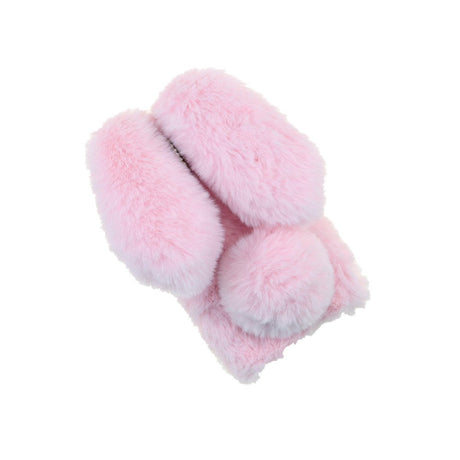 iPhone 13 Kanin Pels Cover - Pink
