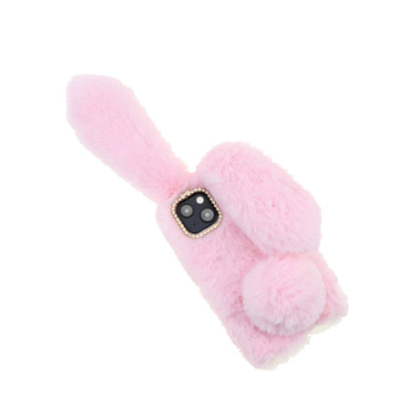 iPhone 13 Kanin Pels Cover - Pink