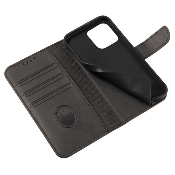 iPhone 13 Læder Cover m. Pung & Magnetisk Luk - Sort