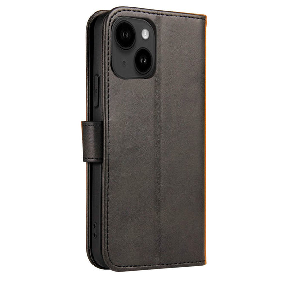iPhone 13 Læder Cover m. Pung & Magnetisk Luk - Sort