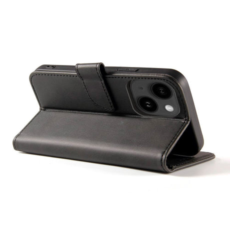 iPhone 13 Læder Cover m. Pung & Magnetisk Luk - Sort