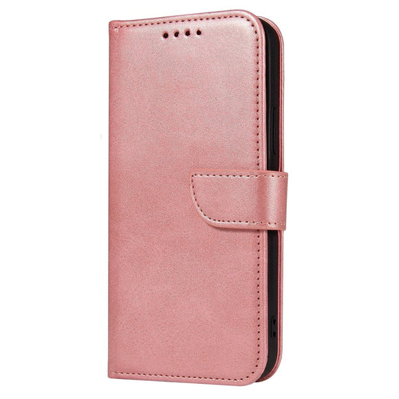 iPhone 13 Læder Cover m. Pung & Magnetisk Luk - Rose Gold