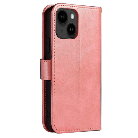 iPhone 13 Læder Cover m. Pung & Magnetisk Luk - Rose Gold