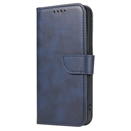 iPhone 13 Læder Cover m. Pung & Magnetisk Luk - Blå