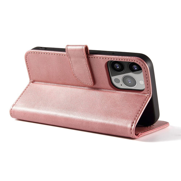 iPhone 13 Mini Læder Cover m. Pung & Magnetisk Luk - Rose Gold