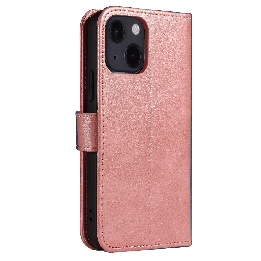 iPhone 13 Mini Læder Cover m. Pung & Magnetisk Luk - Rose Gold