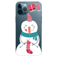iPhone 13 Pro Max Fleksibelt Plast Julecover - Merry Christmas - Glad Snemand