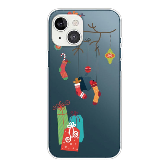 iPhone 13 Plastik Jule Cover - Julegaver - Gennemsigtig