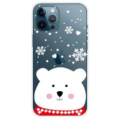 iPhone 13 Pro Fleksibelt Plast Julecover - Merry Christmas - Sød Isbjørn