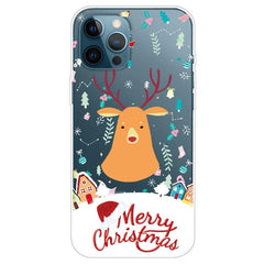 iPhone 13 Pro Fleksibelt Plast Julecover - Merry Christmas - Julerensdyr