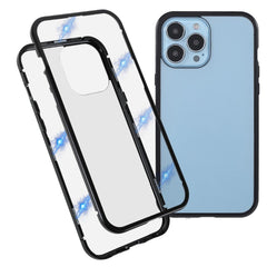 iPhone 13 Pro Magnetisk Cover m. Glas Bagside og Forside - Sort