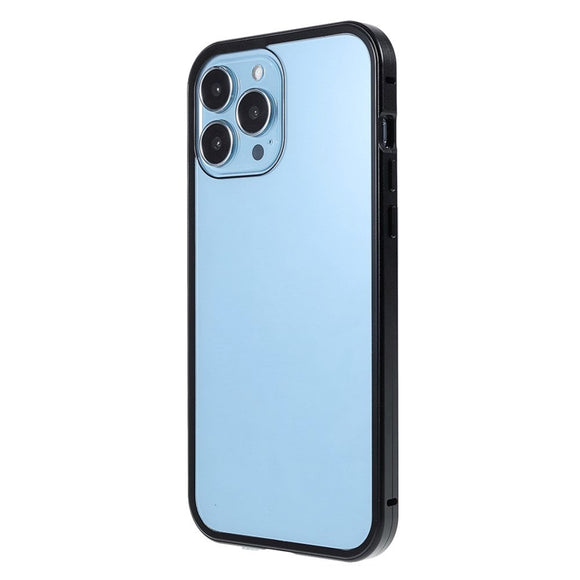 iPhone 13 Pro Magnetisk Cover m. Glas Bagside og Forside - Sort