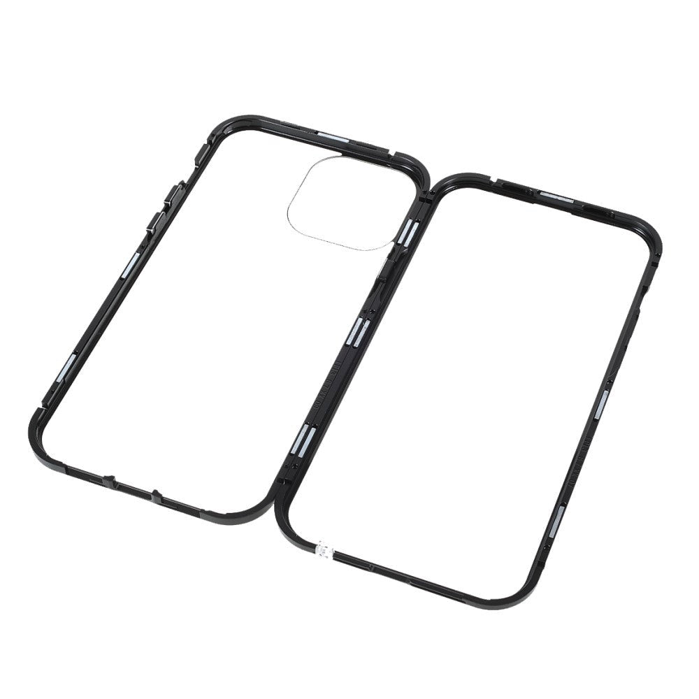 iPhone 13 Pro Magnetisk Cover m. Glas Bagside og Forside - Sort