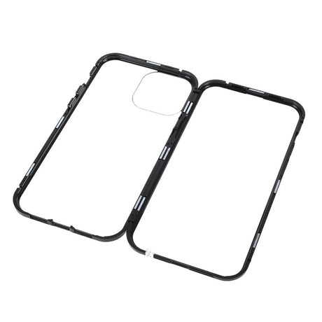 iPhone 13 Pro Magnetisk Cover m. Glas Bagside og Forside - Sort