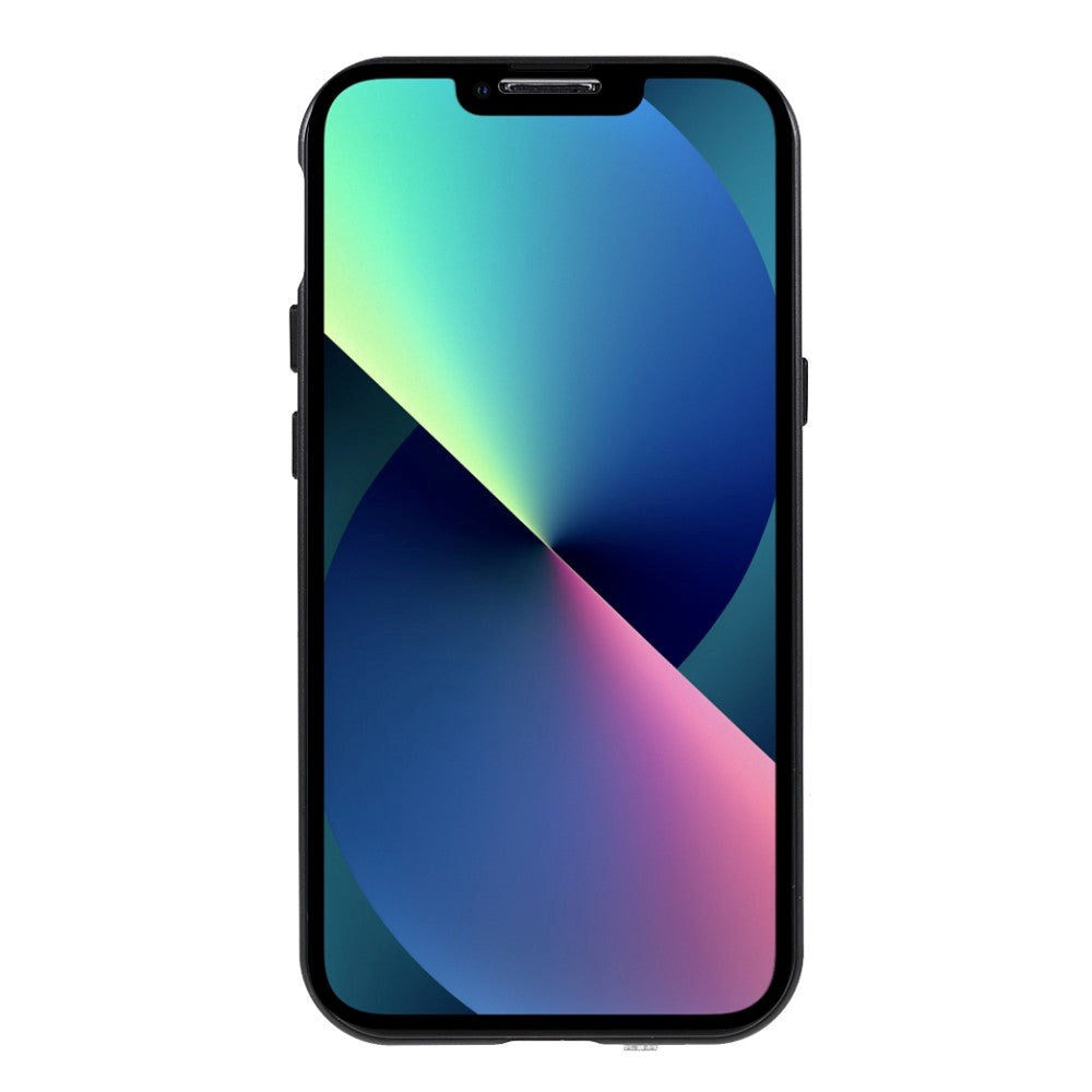 iPhone 13 Magnetisk Cover m. Glas Bagside og Forside - Sort