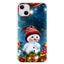 iPhone 13 Fleksibelt Plast Jule Cover - Tegneserie Snemand