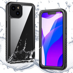 iPhone 13 IP68 Støv- & Vandtæt Cover - Gennemsigtig / Sort