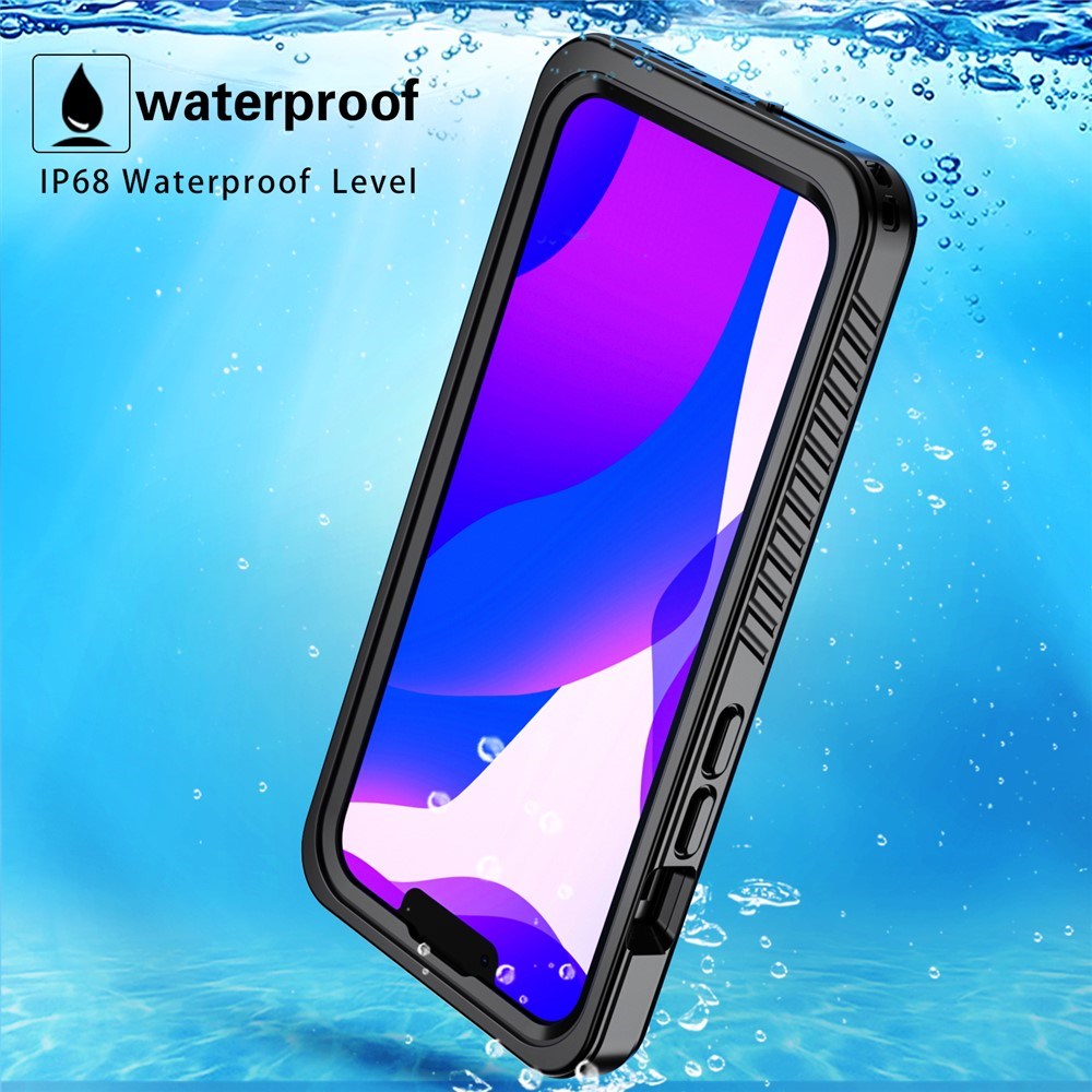 iPhone 13 IP68 Støv- & Vandtæt Cover - Gennemsigtig / Sort