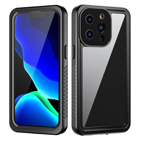 iPhone 13 Pro IP68 Støv- & Vandtæt Cover - Gennemsigtig / Sort