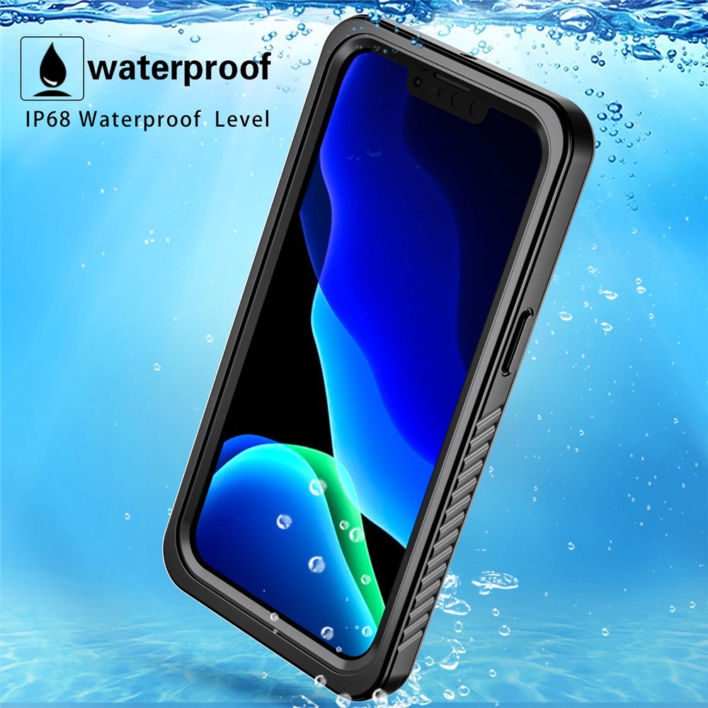 iPhone 13 Pro IP68 Støv- & Vandtæt Cover - Gennemsigtig / Sort