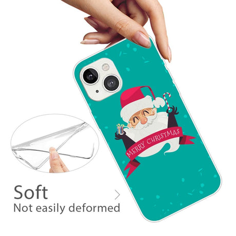 iPhone 13 Fleksibelt Plast Julecover - Merry Christmas - Glad Julemand
