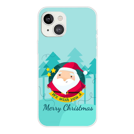 iPhone 13 Fleksibelt Plast Julecover - Merry Christmas - Tegneserie Julemand
