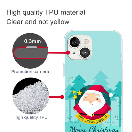 iPhone 13 Fleksibelt Plast Julecover - Merry Christmas - Tegneserie Julemand