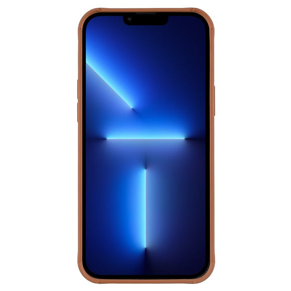 iPhone 13 Pro Gitter Tekstur Silikone Cover - Brun