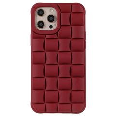 iPhone 13 Pro Gitter Tekstur Silikone Cover - Rød