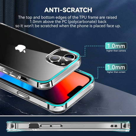 iPhone 13 Crystal Clear Hybrid Plastik Cover - Gennemsigtig
