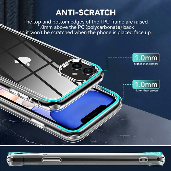 iPhone 11 Crystal Clear Hybrid Plastik Cover - Gennemsigtig
