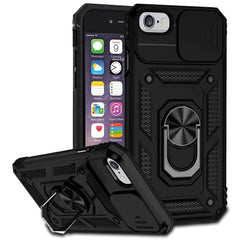 iPhone SE (2022 / 2020) / 8 / 7 Hybrid Håndværker Cover m. Magnetisk Kickstand & Camslider - Sort