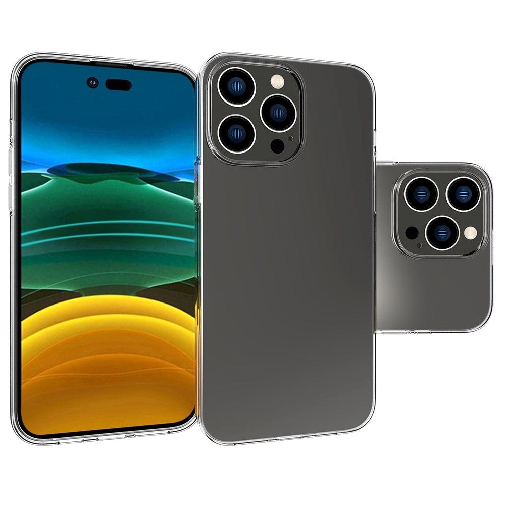 iPhone 14 Pro Max Ultra Thin Fleksibel Plastik Cover - Gennemsigtig
