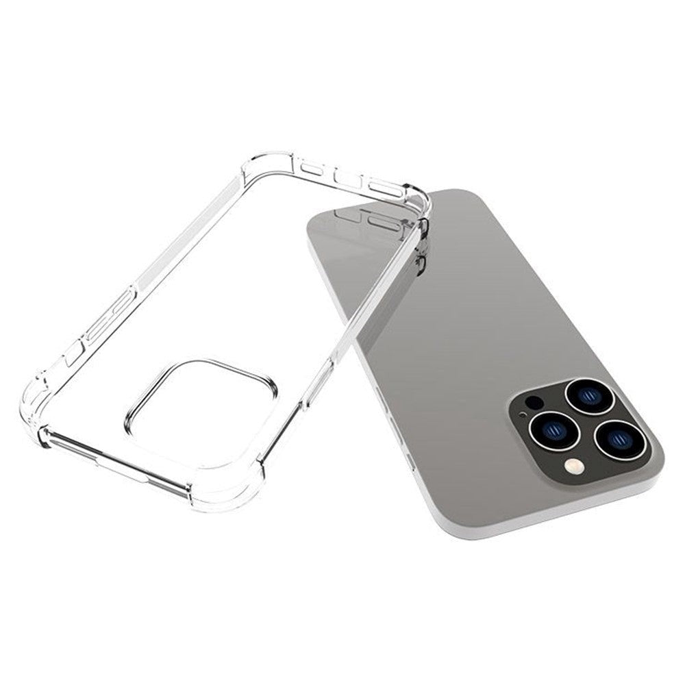 iPhone 14 Pro Max Shock-Proof Fleksibel Plastik Cover - Gennemsigtig