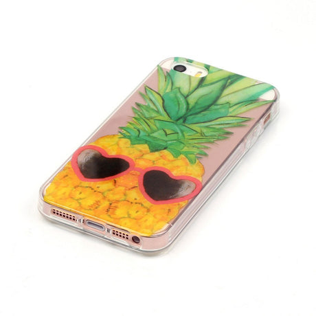 EIDERWOOD iPhone SE / 5 / 5s Fleksibel Plastik Cover m. Print - Ananas