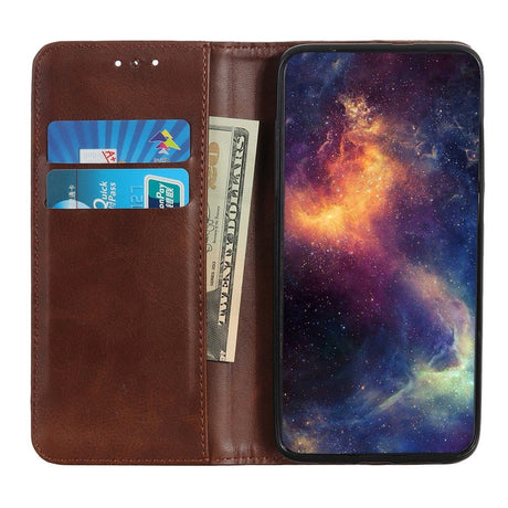 iPhone 14 Læder Cover m. Pung & Magnetisk Luk - Mørkebrun