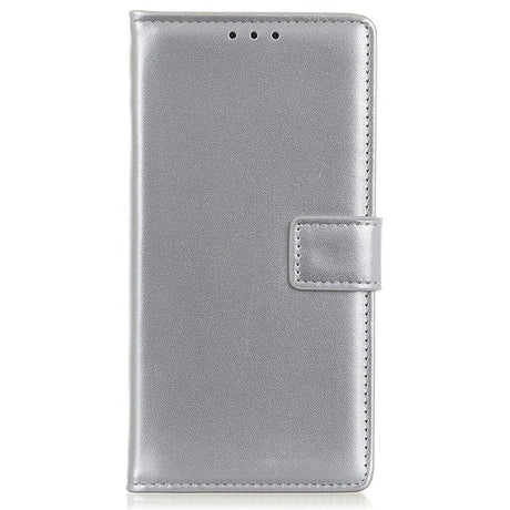 iPhone 14 Plus Læder Cover m. Pung  - Sølv