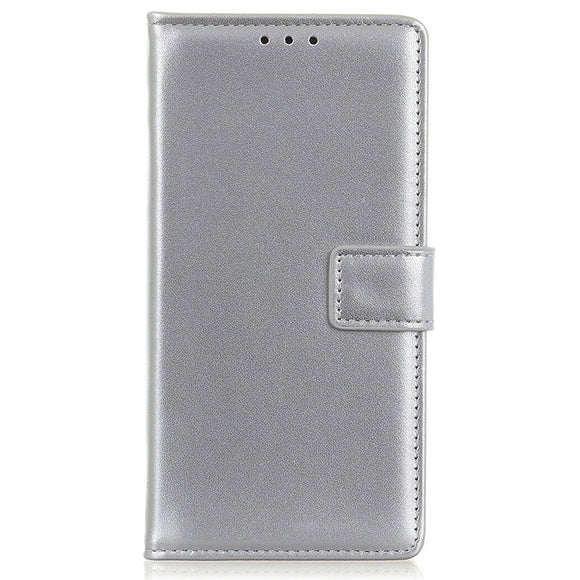 iPhone 14 Plus Læder Cover m. Pung  - Sølv