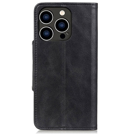 iPhone 14 Pro Læder Cover m. Pung - Sort