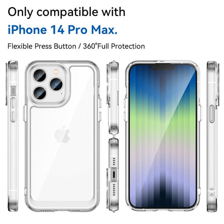 iPhone 14 Pro Max Hybrid Plastik Cover - Gennemsigtig