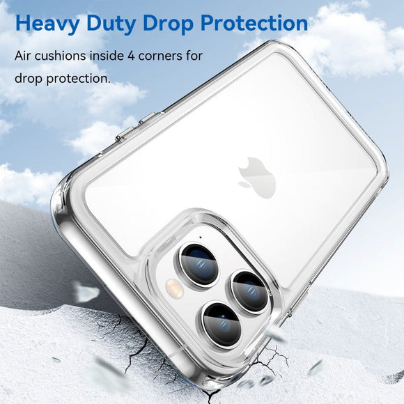 iPhone 14 Pro Hybrid Plastik Cover - Gennemsigtig