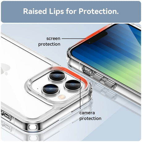 iPhone 14 Pro Hybrid Plastik Cover - Gennemsigtig