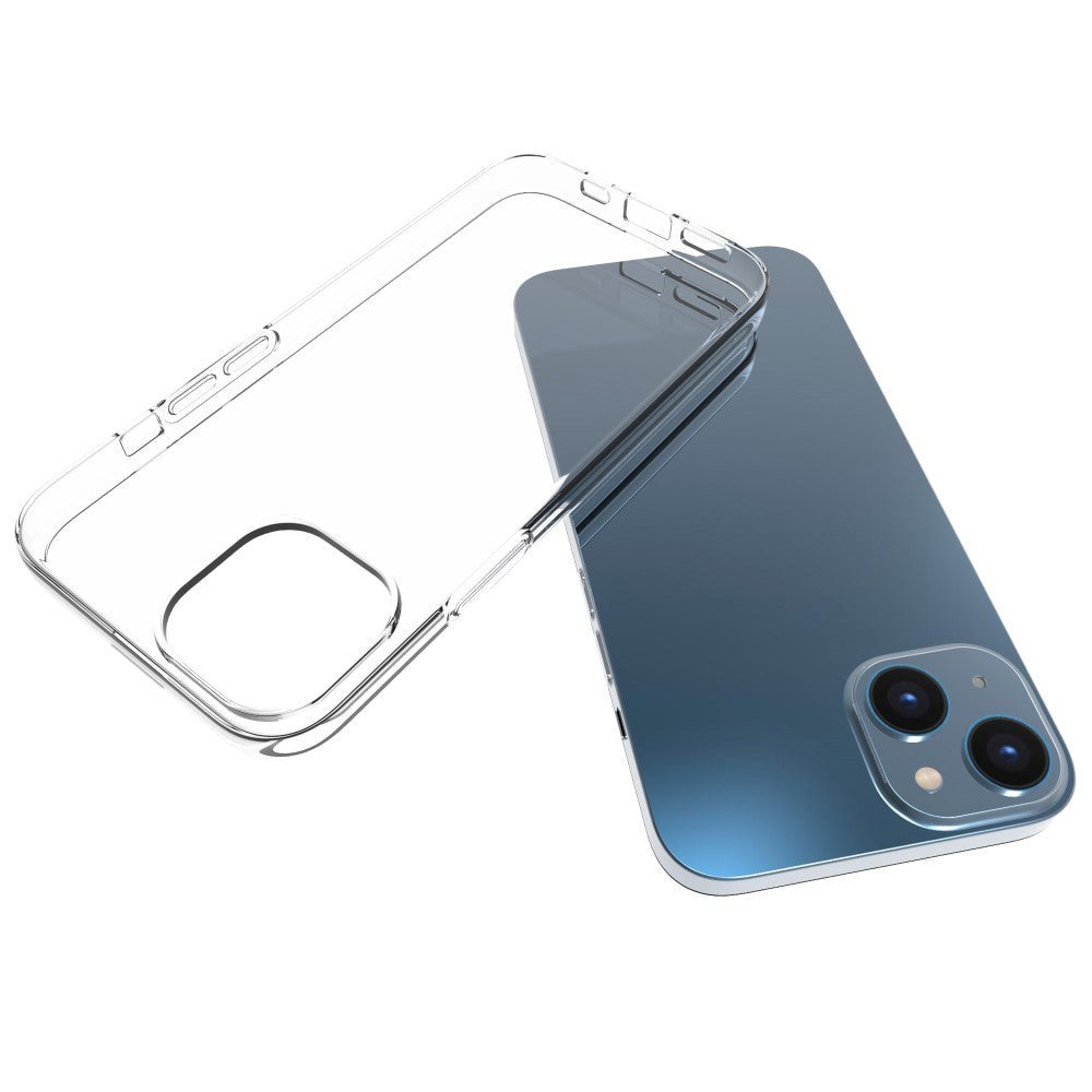 iPhone 14 Fleksibel Plastik Bagside Cover - Gennemsigtig