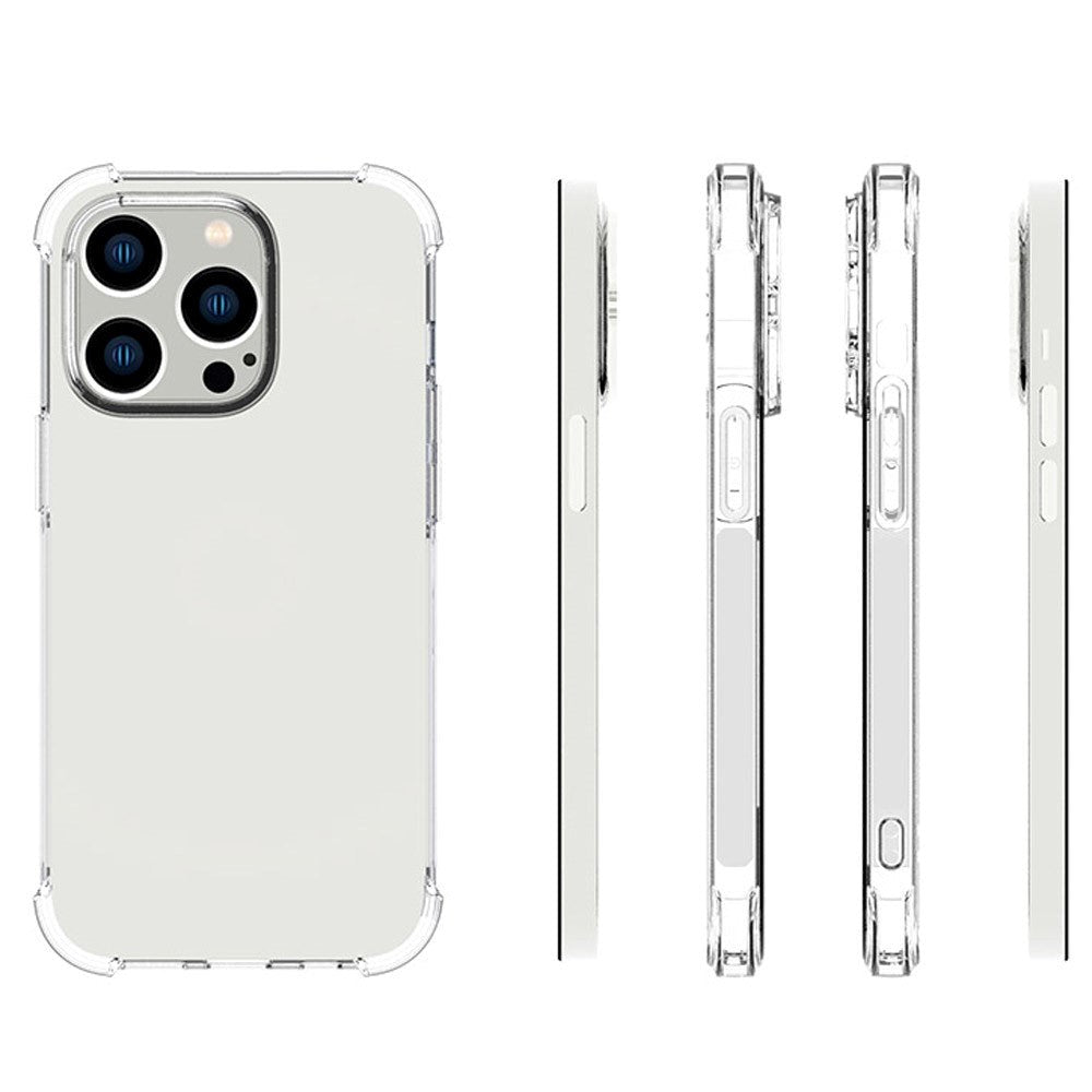 iPhone 14 Pro Shockproof Fleksibelt TPU Cover - Gennemsigtig