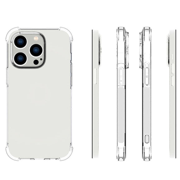 iPhone 14 Pro Shockproof Fleksibelt TPU Cover - Gennemsigtig