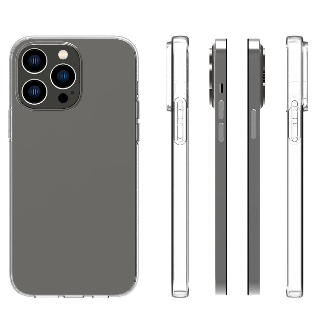 iPhone 14 Pro Max Ultra Slim Fleksibel Plastik Cover - Gennemsigtig