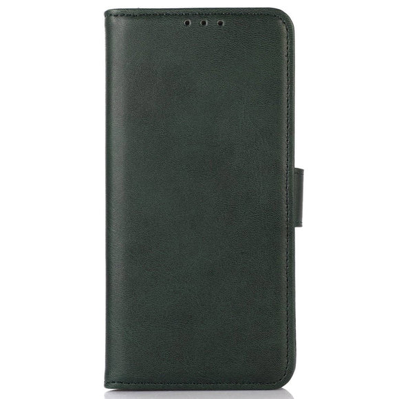 iPhone 14 Plus Kunst Læder Cover m. Pung - Grøn