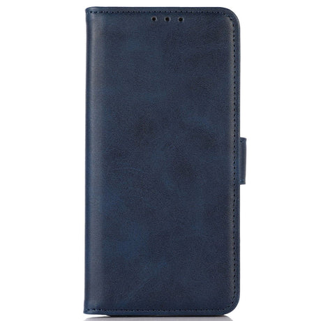 iPhone 14 Kunst Læder Cover m. Pung - Blå